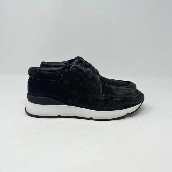 VINCE Pewter Suede Leather Lace-Up Toronto‎ Sneaker - Picture 2 of 8